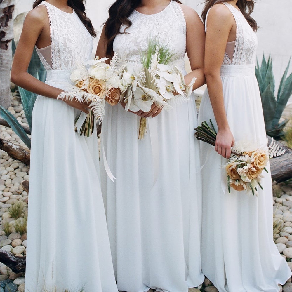 Forever and Always White Lace Maxi Dress - Picture 8 of 16